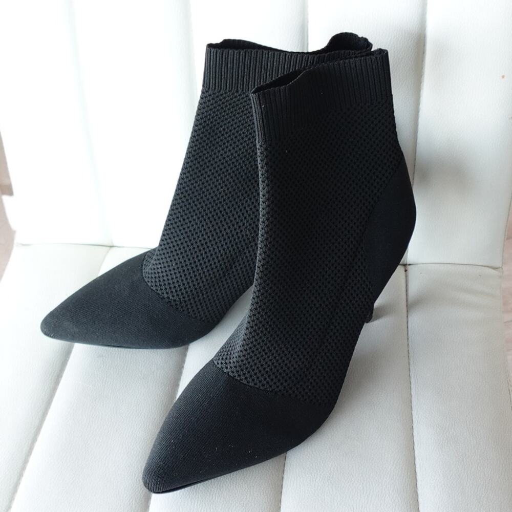 MIA Sock it to me Sock  Black Slip on Booties Size 10